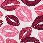 Preview: French Terry Druck Lola by Lycklig Design Lippen in Rosa/Bordeaux Tönen